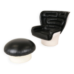 Chaise et ottoman elda par joe colombo pour comfort, italie, années 1970 Chaise et ottoman elda par joe colombo pour comfort, italie, années 1970