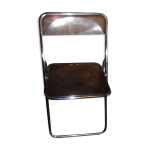 Chaise plexiglas chrome fume pliante 1970