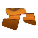 Chaise en plexiglas orange, france annes 70