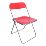Chaise plia rouge giancarlo piretti anonima castelli