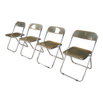 Chaises plia vintage de castelli, annes 1970