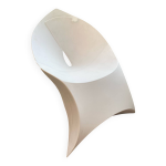 Chaise pliable abs blanc signe flux amsterdam vers 1980