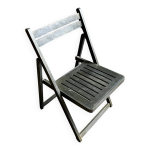 Chaise pliante en bois noir