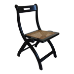 Chaise pliante canne vintage