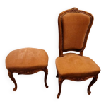 Chaise et pouf louis xvi