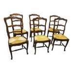 Chaises regence en chne pailles
