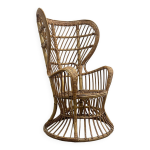 Chaise en rotin gio ponti, italie annes 1960