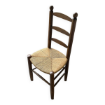 Chaise rustique paille chne