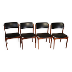Chaises de salle  manger modle 49 par erik buck pour o. d. mbler, annes 1960