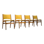 Chaises de salle à manger modèle 89 du milieu du siècle attribuées à erik buch, ensemble de 4 Chaises de salle à manger modèle 89 du milieu du siècle attribuées à erik buch, ensemble de 4