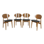 Chaises de salle � manger art d�co, royaume - uni, ann�es 1930, lot de 4