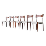 Chaises de salle  manger bernhard petersen en palissandre par christian linnebergs, danemark, 1960