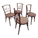 Chaises de salle à manger bistro thonet originales, lot de 4 Chaises de salle à manger bistro thonet originales, lot de 4