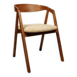 Chaises de salle  manger en bois de chne, revtement vintage jaune, option de personnalisation, espaces ...