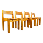 Chaises de salle à manger brutalistes en pin par ate van apeldoorn pour houtwerk hattem, pays - bas 1970 ... Chaises de salle à manger brutalistes en pin par ate van apeldoorn pour houtwerk hattem, pays - bas 1970 ...