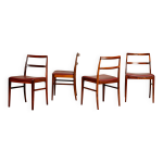 Chaises de salle  manger en cuir aubergine arne vodder pour sibast mbler