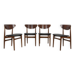 Chaises de salle à manger danoises du milieu du siècle, années 1960, lot de 4 Chaises de salle à manger danoises du milieu du siècle, années 1960, lot de 4