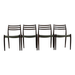 Chaises de salle  manger design danois en palissandre par niels otto mller pour mller danemark