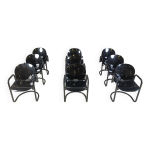 Chaises de salle  manger dialogo de tobia scarpa, annes 1970 - lot de 9