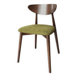 Chaise de salle  manger marron avec revtement vert, nouveau design moderne de style vintage