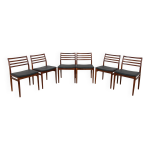 Chaises de salle  manger mid century en palissandre par erling torvits pour sor stolefabrikta, danemark, ...