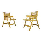 Chaises de salle  manger pliables vintage originales de l'architecte slovne niko kralj (1920 - 2013) ...