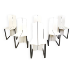 Chaises de salle  manger post - modernes, lot de 6 - annes 1980