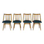 Chaises de salle  manger restaures en chne d'interier praha, 1960s, set de 4