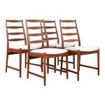Chaises de salle � manger en teck danois des ann�es 50 par t. afdal pour vamo, ann�es 1960, ensemble ...