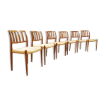 Chaises de salle  manger en teck design danois niels o. mller modle 83
