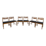 Chaises de salle � manger en teck du milieu du si�cle, mod�le 9513, par tom robertson pour mcintosh.