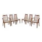 Chaises de salle � manger en teck et tissu du milieu du si�cle par leslie dandy pour g - plan, unite