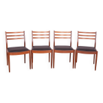 Chaises de salle � manger en teck vintage par victor wilkins pour g - plan, ann�es 1960, ensemble de ...