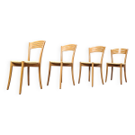 Chaises de salle à manger vintage de bistrot italien et corde de papier, années 1980 Chaises de salle à manger vintage de bistrot italien et corde de papier, années 1980