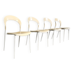 Chaises de salle  manger vintage par calligaris, annes 1980 - lot de 4