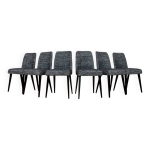 Chaises de salle  manger vintage, pologne, annes 1960, lot de 6