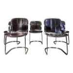 Chaises de salle � manger vintage par willy rizzo pour cidue, ensemble de 5, ann�es 1970.