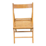 Chaise scandinave pliable canne 1970