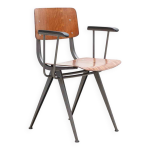 Chaise style friso avec accoudoirs chene et metal