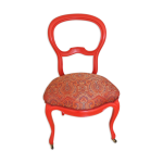 Chaise style louis philippe rouge