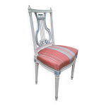 Chaise style louis xvi laque dossier lyre