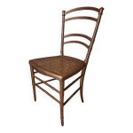 Chaise de style napolon iii dit modle opra en bois travaill et cannage sur assise restaure 1850
