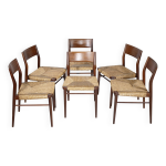 Chaises en teck et rotin 351 georg leowald pour wilkhahn années 1960 Chaises en teck et rotin 351 georg leowald pour wilkhahn années 1960