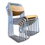 Chaises traineau industrielles anglaises remploy années 50 - 60 Chaises traineau industrielles anglaises remploy années 50 - 60