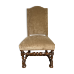 Chaise velours louis xiv