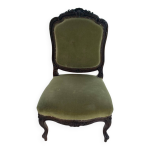 Chaise velours vert style louis 15 Chaise velours vert style louis 15