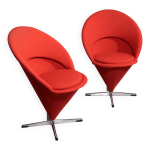 Chaises verner panton modèle cone k1 par plus linje années 60 Chaises verner panton modèle cone k1 par plus linje années 60