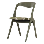 Chaise vert olive, design scandinave des années 70 Chaise vert olive, design scandinave des années 70