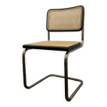 Chaise vintage cesca b32 par marcel breuer - noire - made in italy