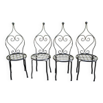 Chaises vintage en fer forg